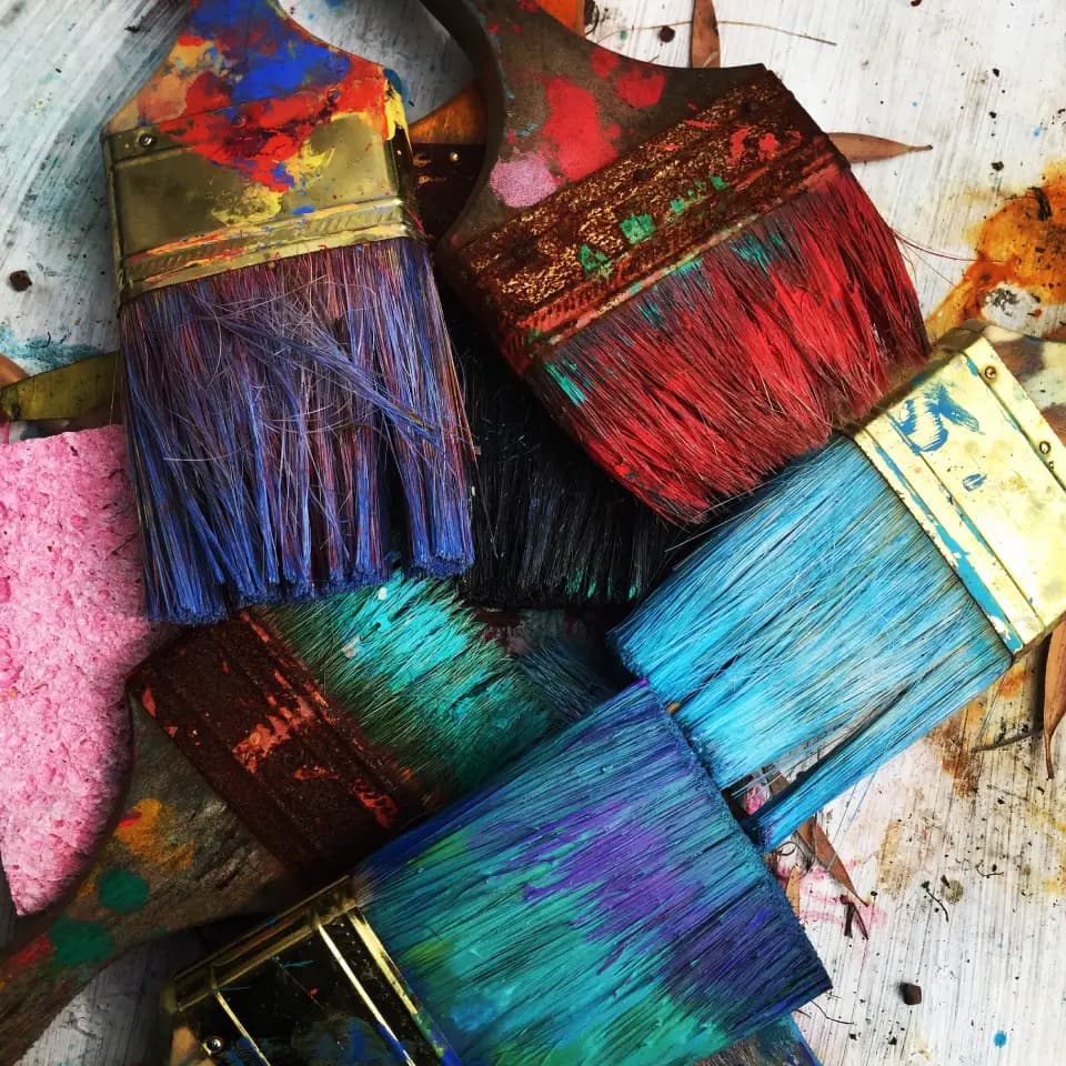 brush with paint